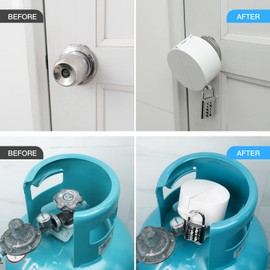 Outdoor Faucet Lock Garden Hose Faucet Lock to Prevent Water Theft, Can be Used for Gate Valve and Water Valve - Easy to Install and Remove, Durable Security Combination Lock (White)