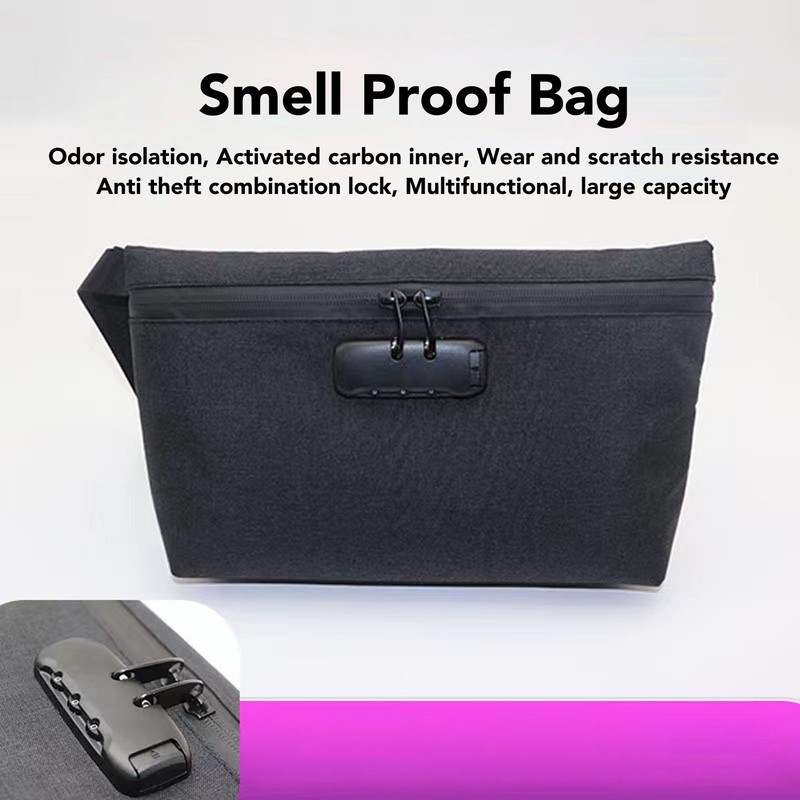 Activated Carbon Smell Proof Bag Portable Odor Proof Stash Bag