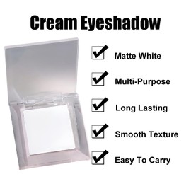 Single Matte White Eyeshadow,Pressed Fine Powder Eyeshadow,Highly Pigmented Matte Eye Shadow Longwear Single White Eye Make-Up for Performance