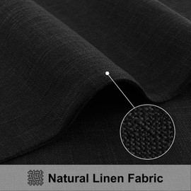 homing Black Cloth Placemats for Dining Table Set of 4 – Cotton Linen Blend Washable Farmhouse Kitchen Mats for Indoors & Outdoors - Easy to Clean 13 x 19 Inch