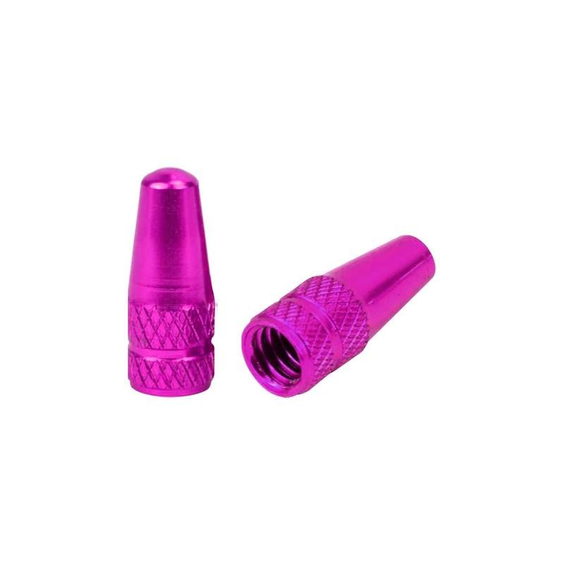Marcraft Purple Metal Presta Tyre Valve Dust Caps (2 Pack)