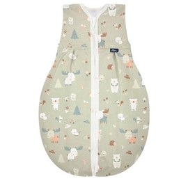 Alvi Baby Ball Sleeping Bag Molton Baby Forest / Lightweight Summer Sleeping Bag Sleeveless Children's Sleeping Bag Unpadded TOG 0.5 / Baby Sleeping Bag Washable for Boys Girls