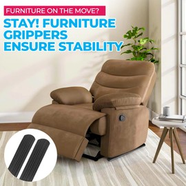 Stay! Recliner Anti Slip Furniture Pads (Set of 4) - Furniture Grippers for Hardwood Floors and Carpets - Non Skid Chair and Couch Grips to Prevent Sliding, 33 Inch