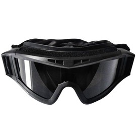 [Felimoa] Survival Game Goggles Tactical Camouflage Anti-Fog 3 Lens Set (Black)