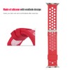 Durable Silicone Watch Strap Replacement Wristband for Watch(Red White)