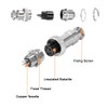 Aiqeer 5 Pcs 4-Pin GX12 Aviation Connector, 12 mm Thread