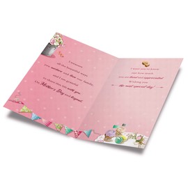 Wife Mother's Day Card, Prime Greetings, Made in America, Eco-Friendly, Thick Card Stock with Premium Envelope 5in x 7.75in, Packaged in Protective Mailer