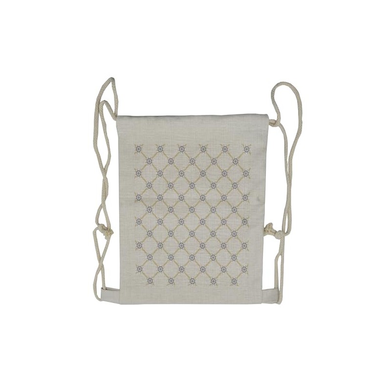 Lunarable Ships Wheel Drawstring Backpack, Minimalist Helm, Sackpack Bag