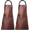 PU Waterproof Apron with One Big Pocket Adjustable Oil Proof