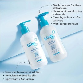 Bliss Baby Bath Bundle, 2-in-1 Shampoo + Body Wash & Lotion, 8 fl. oz., 2 pk.