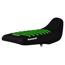 Enjoy Mfg 2022-2025 Kawasaki KLR 650 gripper seat cover  all BLACK/FLO GREEN ribs #438