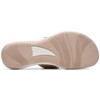 Clarks Women's Breeze Maye Slide Sandal, Sand Synthetic, 9