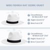 SAJUZEN Womens & Mens Fedora Hats, Wide Brim Fedora Hats