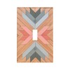 Wpshijia Rustic Aztec Geometric Wood Grain Modern 1 Gang Artistic
