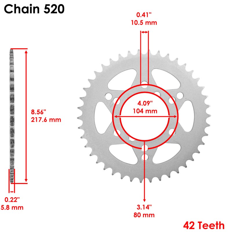 Caltric Drive Chain & Sprockets Kit for Polaris Trail Boss