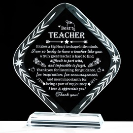 Movdyka Teacher Gifts, Crystal Engraving Keepsakes,Teacher Appreciation Gifts for Women Men Best Thank You Teacher Gifts Christmas Birthday Gifts for Teacher Appreciation Week Graduation End of Year