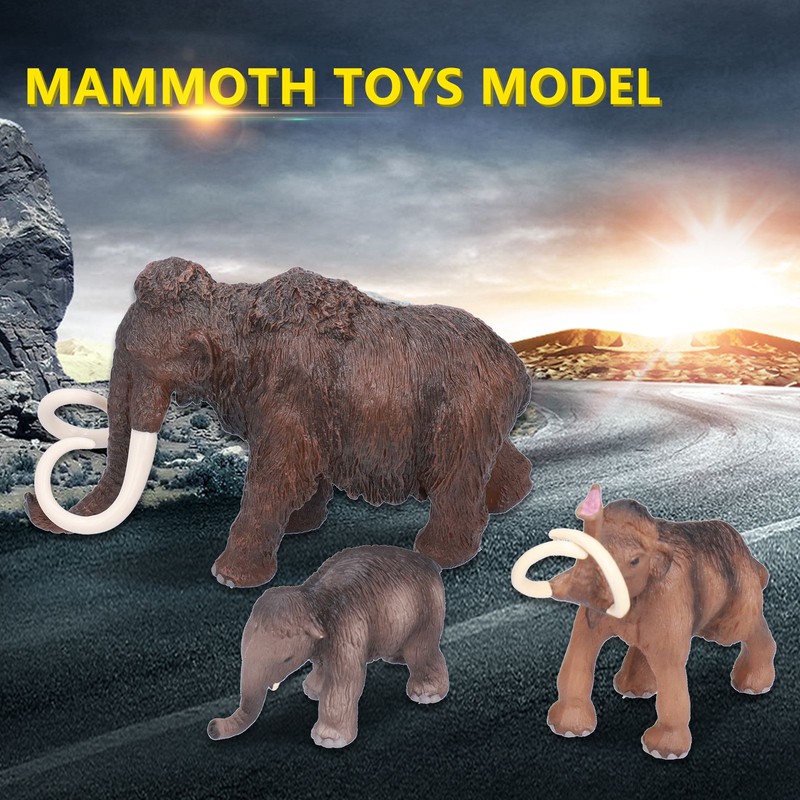 Mammoth Model Simulated Figurine Realistic Plastic Mammoth Toys for Animal