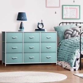 Sorbus Kids Dresser with 9 Drawers - Storage Unit Organizer Chest for Clothes - Bedroom, Kids Room, Nursery, & Closet