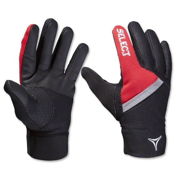 SELECT Winter Soccer Glove, 7, Black/Red