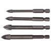 5Pcs Cross Tile Drill Bit Carbide Hex Shank Drills Bits