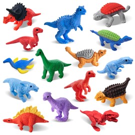 45 pcs Animal Erasers for Kids Desk Pets, Dinosaur Erasers Puzzle 3D Take Apart Animal Pencil Erasers for Classroom Prizes, Class Treasure Box,Game Rewards,Party Favors,Back to School Supplies