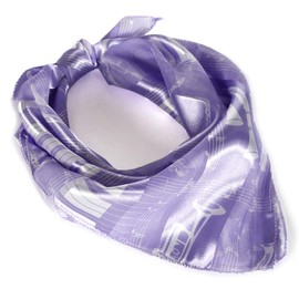 SERENITA Satin Scarf Hair Neckerchief Wraps for Women Music Note Gifts American Flag Bandana Silk Feel Square Neck Scarves