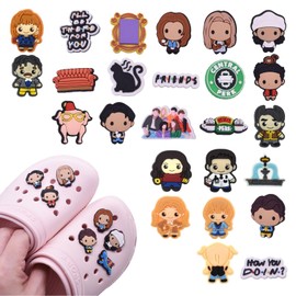 INBOLM 25PCS Shoe Decoration Charms Shoe Charms for Friends Durable Shoe Accessories for Croc Charms Bracelet Decorations Birthday Party Gifts Teens Women Men Food Charm Durable Shoe Accessories