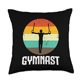 Still Rings Gymnastics Outfit Male Gymnast Men Throw Pillow