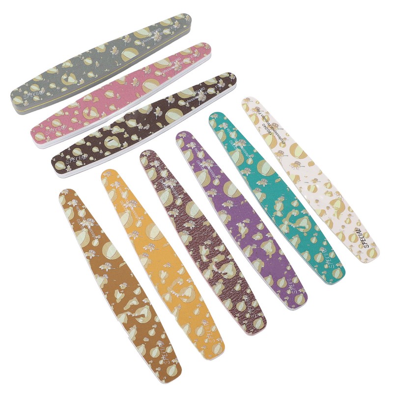 9PCS Nail File Professional Nail Art Sanding Strips Polishing Tools