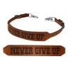 Showman Products Western Leather "NEVER GIVE UP" Wither Strap for