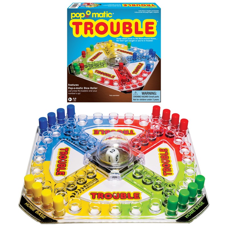 Classic Trouble with Retro Artwork and Pop-o-Matic Popper by Winning