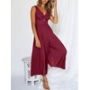 ANRABESS Women's Summer Wide Leg Linen Jumpsuits Dressy V Neck