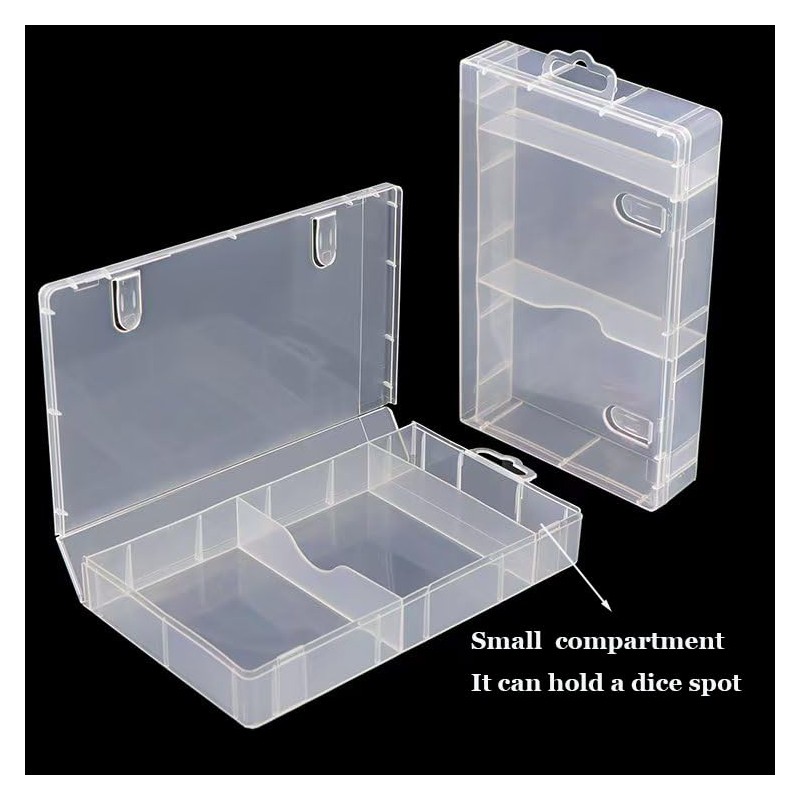 6PCS Double Playing Card Case Clear Plastic Gaming Game Card