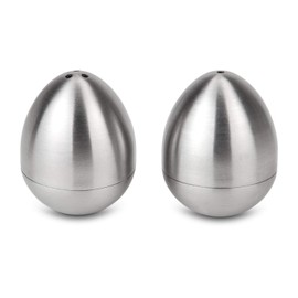 ROMINOX Kalimera Salt & Pepper Shakers, Set of 2 with Stand Up Mechanism, Screw Cap, Made of Solid Stainless Steel, High Quality Feel; Dimensions: Approx. 3.3 x 3.3 x 4.1 cm
