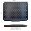 Silicone Dish Drying Mat featuring a Built-in Drain Lip, Heightened