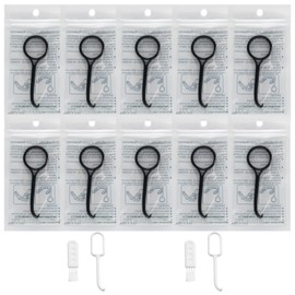 10 Pcs Clear Aligner Removal Tool Kit - Portable Retainer Remover Hook for Invisible Braces, Aligners & Retainers - Easy Pull Tool Kit(Black)