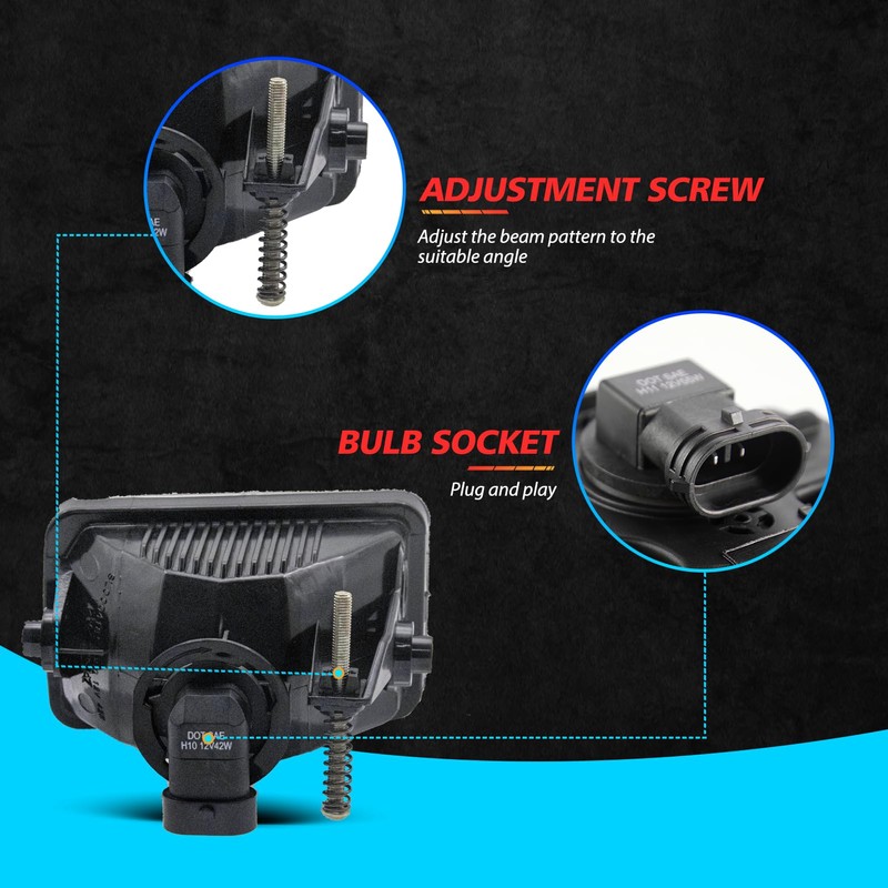 SPIEGEER Fog Lights for 2015 2016 2017 2018 2019 2020