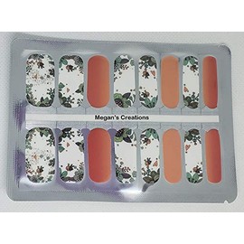 Bee Flower Orange Nail Polish Wraps - Nail Polish Strips