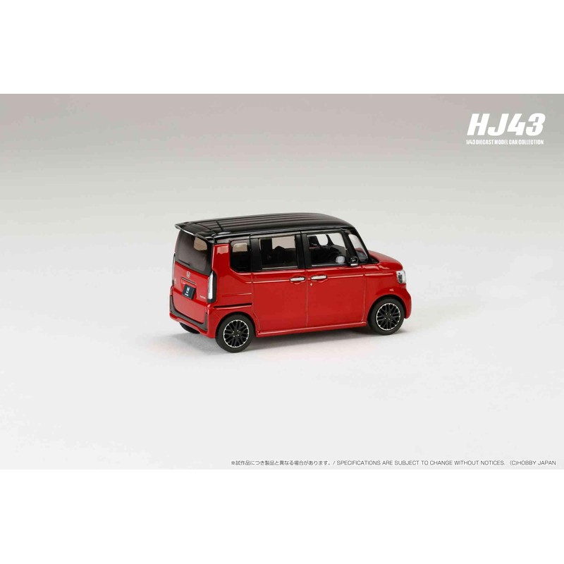 1/43 Honda N-BOX CUSTOM Premium Crystal Red Metallic & Black