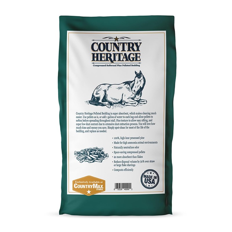 Country Heritage Premium Low Dust Pelleted Bedding Super Absorbent All