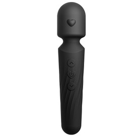 MANFLY Multifunctional Electric Travel Back Massager, 10 Modes 5 Speed Powerful Silent Waterproof Handheld Neck Muscle Massage Tool (Black)
