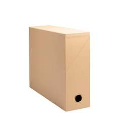 Exacompta 89602E Transfer Box Office By Me 9 cm Spine Width DIN A4 with Glued Spine Label Ideal Transport Box and Perfect for the Safe Storage of Your Folders Colour Beige