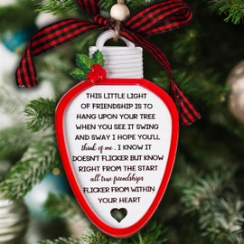 Christmas Ornament 2024, Light of Friendship, Friend Christmas Ornament, Christmas Ornament for Friends, Gifts for Friends Women, Friendship Ornament, Friendship Ornaments for Women Friends