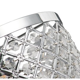 Modern Sparkly Ceiling Pendant Light Shade with Clear Beads by Happy Homewares