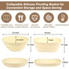 Silicone Banneton Bread Proofing Basket Set, Foldable 10 inch Oval