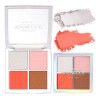 Paleta Rostro 3 En 1 Rubor Iluminador Contorno 4 Tonos
