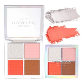 Paleta Rostro 3 En 1 Rubor Iluminador Contorno 4 Tonos 01