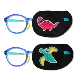 Astropic 2Pcs Eye Patches for Kids | Boys Dinosaur Eye Patch for Glasses | Medical Eye Patches for Children with Lazy Eye | Amblyopia Eye Patch for Toddlers (Left Eye)