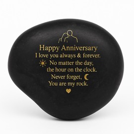 Happy Anniversary Rock - Heartwarming You Are My Rock Wedding, Inspiring Anniversary Keepsake For Her, Aniversary Presents for Him, Aniversary Present for Couple