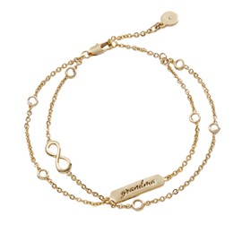 Alex and Ani AA753723SG,Grandma Infinity Adjustable Bracelet,Shiny Gold,Gold, Bracelets